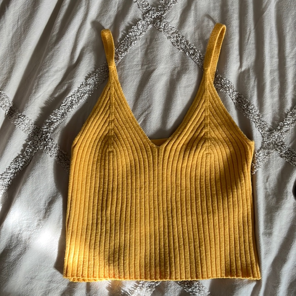 Anthropologie sweater tank. Golden yellow. Size S. New condition.